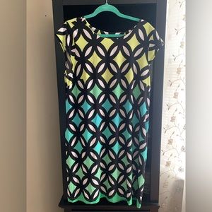 R & K Geometric Design Sheath Dress